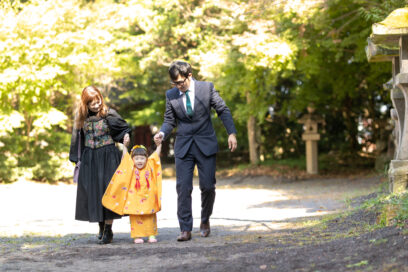 大分県中津市の薦神社で七五三｜紅葉と自然の中で楽しむお参り同行撮影