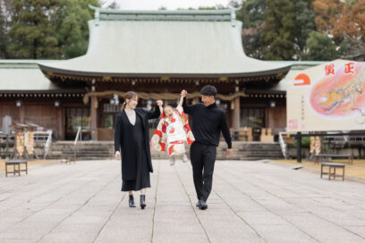 大分市の護国神社で七五三｜ベビーカーでも安心のお参り同行撮影